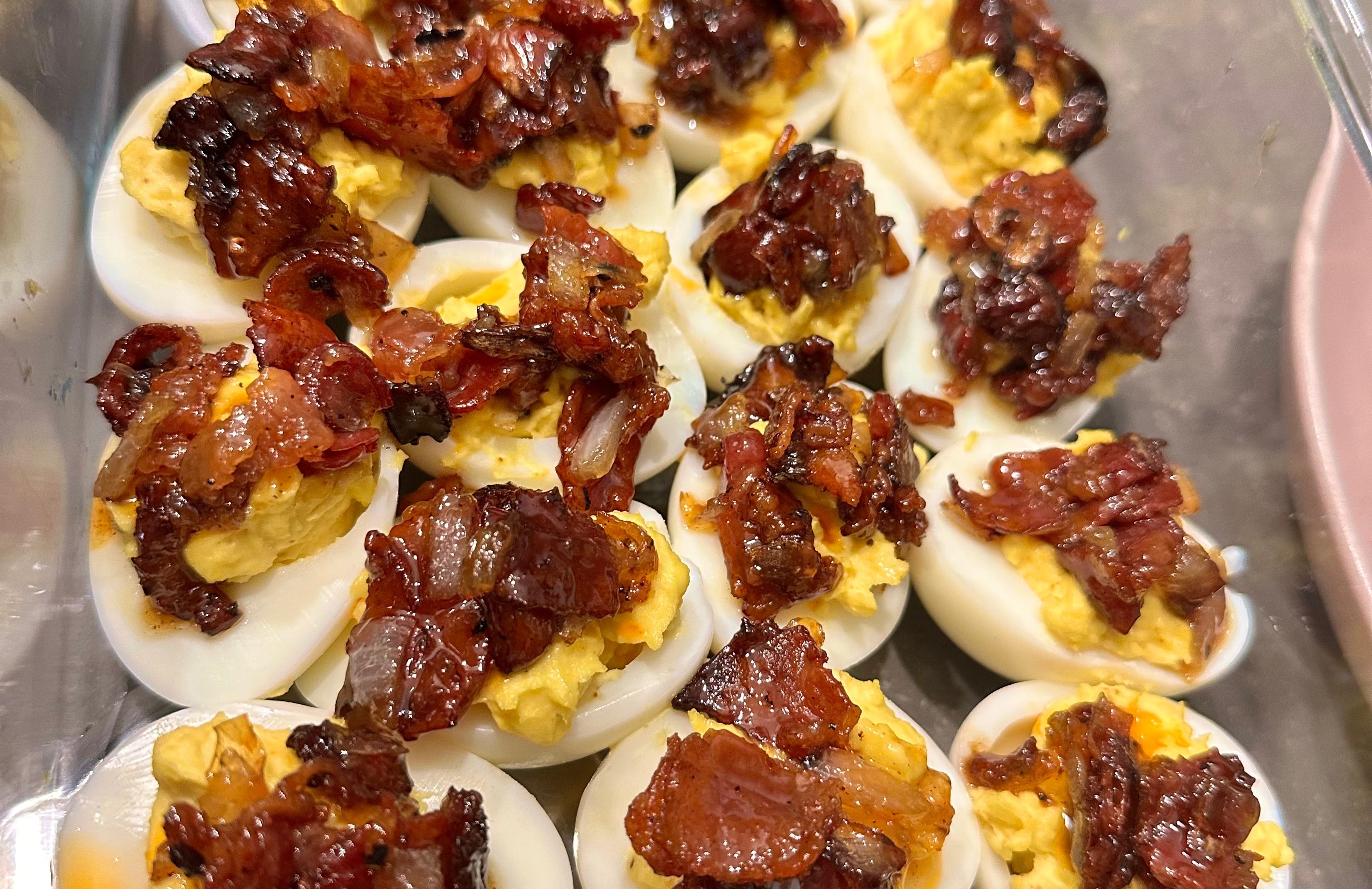 Bacon Jelly Deviled Eggs